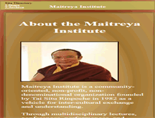 Tablet Screenshot of maitreyainstitute.org